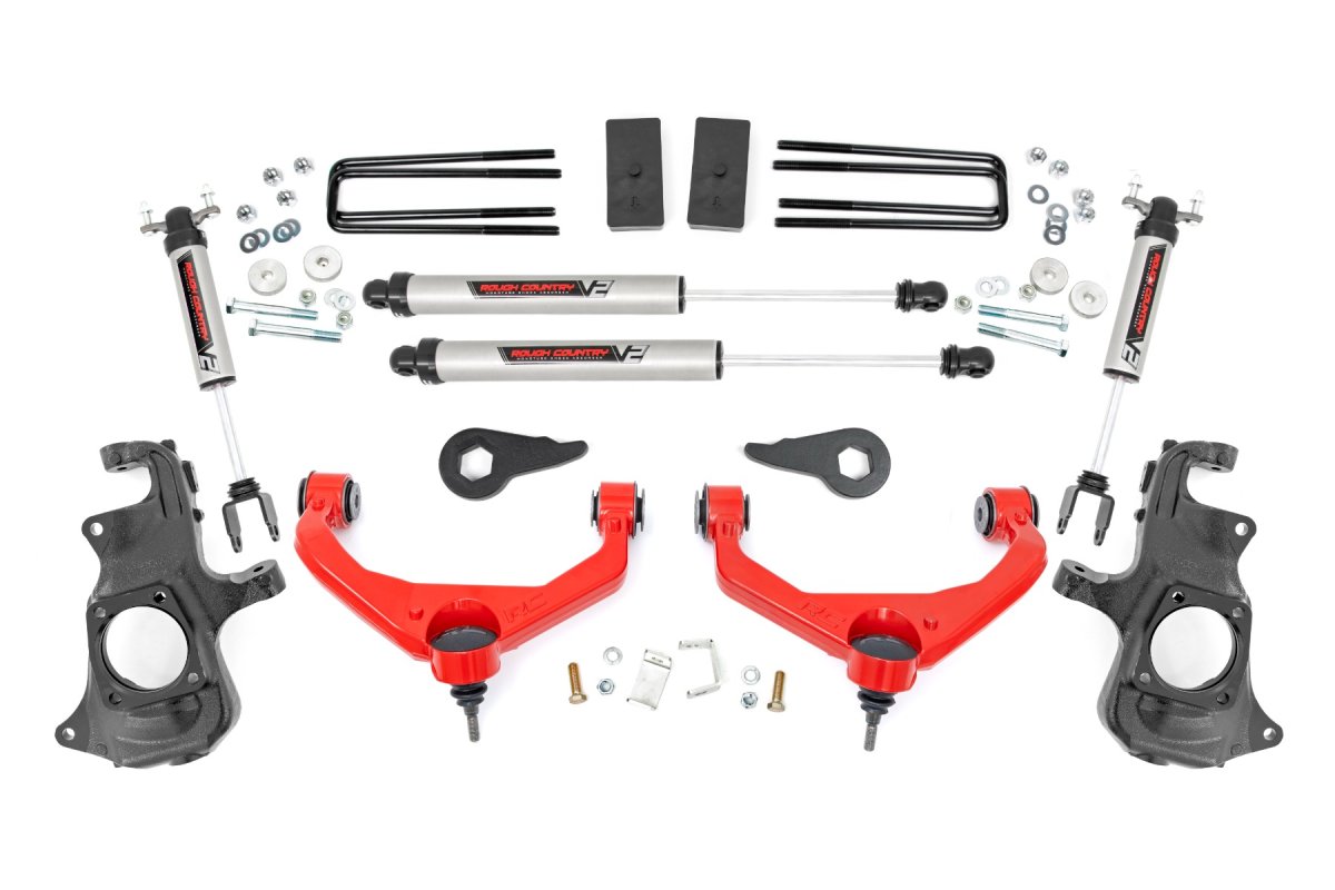 GMC Sierra 2500 HD Suspension Lift Kit - Rough Country - 3.5 Inch Knuckle Lift Kit | V2 | w/ Overloads - '11-'19